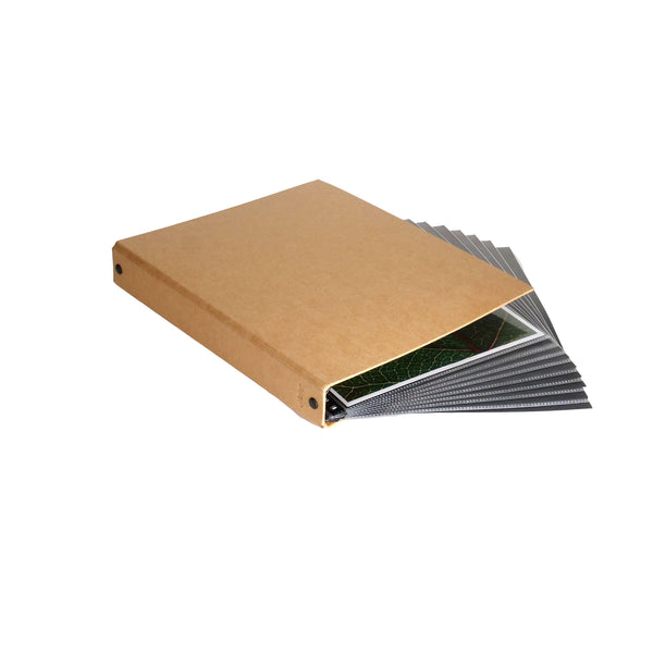 8.5"x11" Kraft Covered Multiring Binder + 10-Pack of Archival Acid Free Sheet Protectors